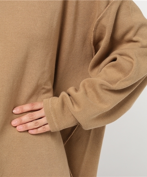 niko and...（ニコアンド）の「起毛フライスロング丈プルオーバー【niko and ...】（Tシャツ/カットソー・レディース・キャメル/ブラック/オフホワイト・LARGE/MEDIUM）」の9枚目の写真