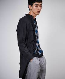 【FACTOTUM】C/NオックスフォードロングスタンドZIPブルゾン