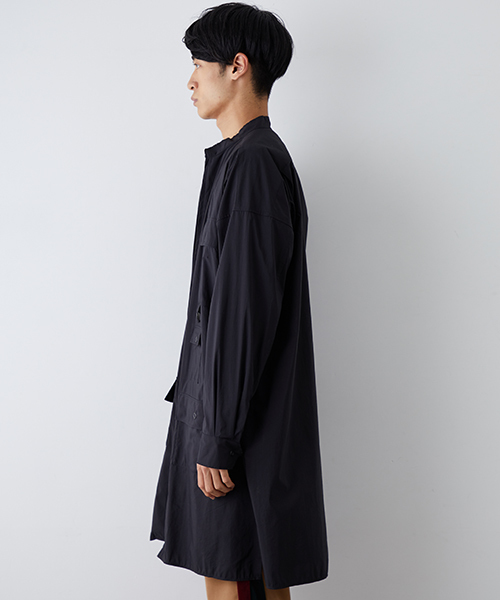 【FACTOTUM】 C/NオックスフォードロングスタンドZIPブルゾン FACTOTUM】C/NオックスフォードロングスタンドZIPブルゾン