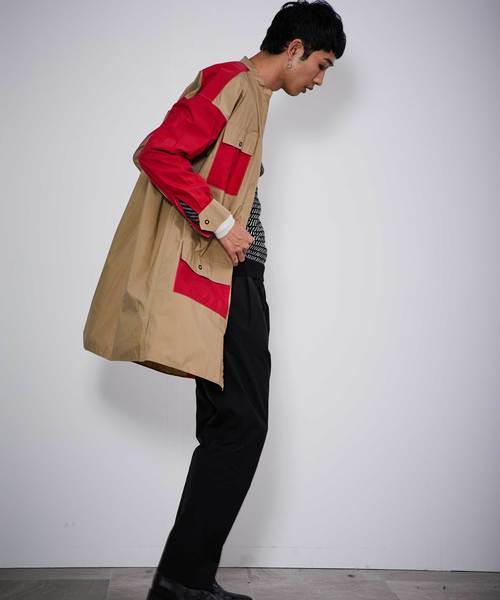 【FACTOTUM】 C/NオックスフォードロングスタンドZIPブルゾン FACTOTUM】C/NオックスフォードロングスタンドZIPブルゾン