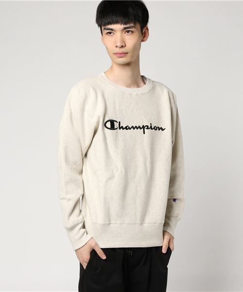 Champion（チャンピオン）の「[Champion/チャンピオン] クルーネックロゴスウェット（スウェット・メンズ・ブラック/シルバー/オートミール/ダークグリーン・L/M）」の3枚目の写真