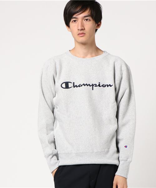 Champion（チャンピオン）の「[Champion/チャンピオン] クルーネックロゴスウェット（スウェット・メンズ・ブラック/シルバー/オートミール/ダークグリーン・L/M）」の2枚目の写真