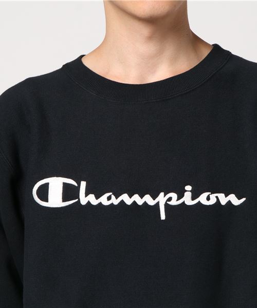 Champion（チャンピオン）の「[Champion/チャンピオン] クルーネックロゴスウェット（スウェット・メンズ・ブラック/シルバー/オートミール/ダークグリーン・L/M）」の5枚目の写真