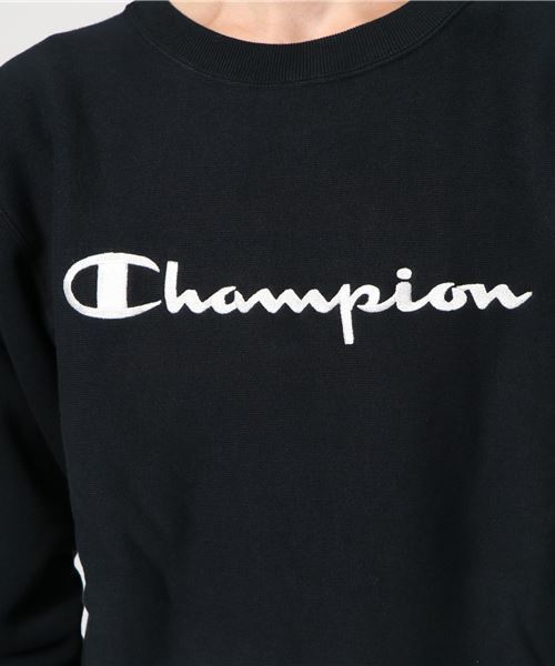 Champion（チャンピオン）の「[Champion/チャンピオン] クルーネックロゴスウェット（スウェット・メンズ・ブラック/シルバー/オートミール/ダークグリーン・L/M）」の11枚目の写真