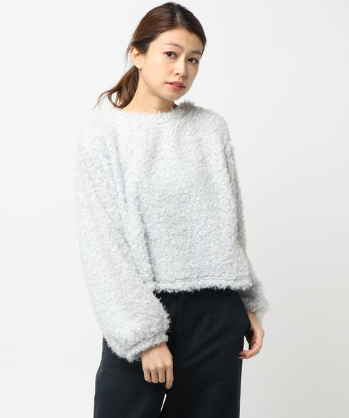 earth music&ecology（アースミュージックアンドエコロジー）の「・プードルプルオーバー（Tシャツ/カットソー・レディース・アイボリー/ライトピンク/ライトグレー/ブラック・FREE）」の8枚目の写真