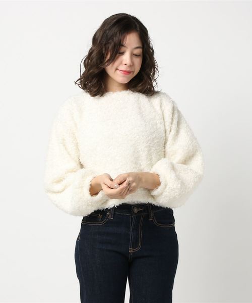 earth music&ecology（アースミュージックアンドエコロジー）の「・プードルプルオーバー（Tシャツ/カットソー・レディース・アイボリー/ライトピンク/ライトグレー/ブラック・FREE）」の2枚目の写真