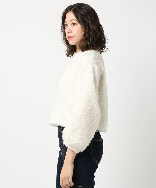 earth music&ecology（アースミュージックアンドエコロジー）の「・プードルプルオーバー（Tシャツ/カットソー・レディース・アイボリー/ライトピンク/ライトグレー/ブラック・FREE）」の5枚目の写真