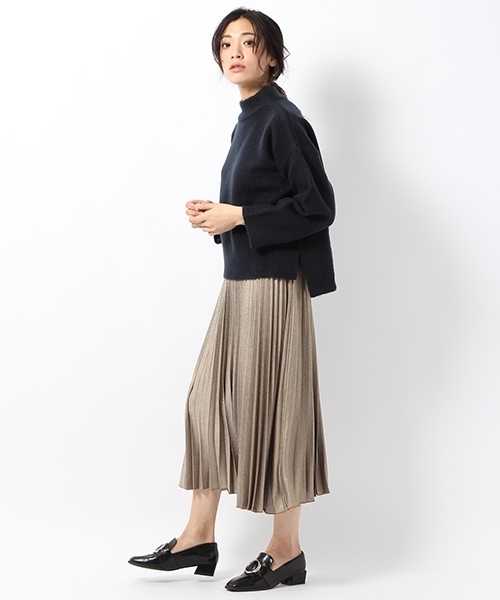 laboratory work（ラボラトリーワーク）の「ボトルネックニットプルオーバー（ニット/セーター・レディース・グレー系その他/ベージュ/ネイビー・MEDIUM）」の7枚目の写真