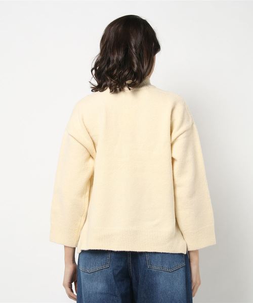 laboratory work（ラボラトリーワーク）の「ボトルネックニットプルオーバー（ニット/セーター・レディース・グレー系その他/ベージュ/ネイビー・MEDIUM）」の4枚目の写真