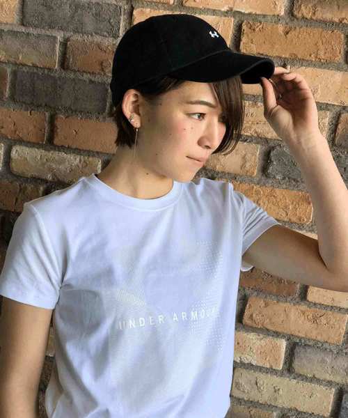 UNDER ARMOUR(アンダーアーマー)の「レディース ライフスタイル半袖Tシャツ / スポーツスタイルメッシュロゴクルー(Tシャツ/カットソー・レディース・ホワイト/ブラック・M/L/XL/S/SM/MD/LG)」の5枚目の写真