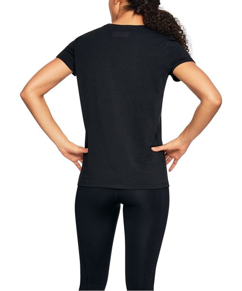 UNDER ARMOUR(アンダーアーマー)の「レディース ライフスタイル半袖Tシャツ / スポーツスタイルメッシュロゴクルー(Tシャツ/カットソー・レディース・ホワイト/ブラック・M/L/XL/S/SM/MD/LG)」の7枚目の写真