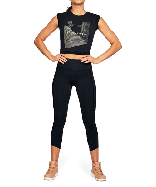 UNDER ARMOUR(アンダーアーマー)の「レディース ライフスタイル半袖Tシャツ / スポーツスタイルメッシュロゴクルー(Tシャツ/カットソー・レディース・ホワイト/ブラック・M/L/XL/S/SM/MD/LG)」の11枚目の写真