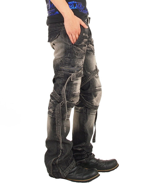 TopIsm（トップイズム）の「レッグベルト裾ファスナーブーツカット 
