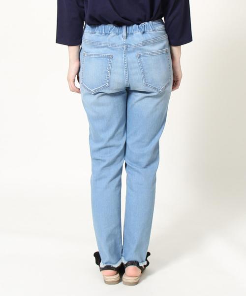 coen（コーエン）の「ストレッチスリムクロップドデニムパンツ（デニムパンツ・レディース・コバルトブルー/ライトブルー・MEDIUM/SMALL/LARGE）」の22枚目の写真