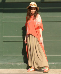 チャイハネ | 【チャイハネ】yul 曼荼羅模様ハイローヘムビッグシルエットワンピース(ワンピース)