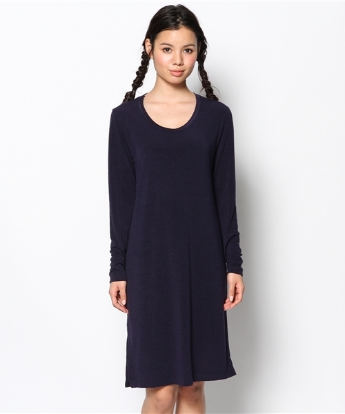 mystic（ミスティック）の「カットマキシOP（ワンピース・レディース・ネイビー/グレー・ﾌﾘ-）」の3枚目の写真