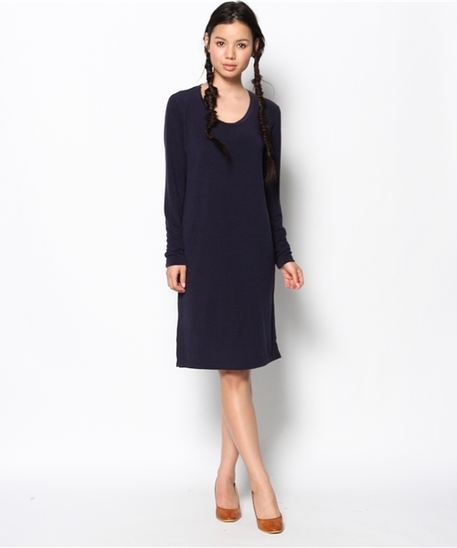 mystic（ミスティック）の「カットマキシOP（ワンピース・レディース・ネイビー/グレー・ﾌﾘ-）」の5枚目の写真