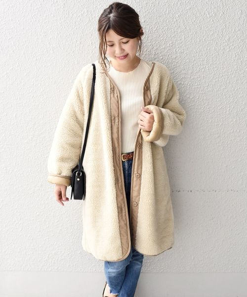 Alpha Industries（アルファインダストリーズ）の「ALPHA:ボアライナーリバーシブルコート◇（その他アウター・レディース・ブラック/ベージュ/ナチュラル・ONE SIZE）」の16枚目の写真