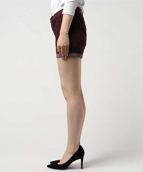 MANGROVE(マングローブ)の「【MANGROVE SELECT】ロールアップ製品染めツイルショーツ(デニムパンツ・レディース・チャコールグレー/ネイビー/ブラウン/グレー/レッド/カーキ/ブルー/ライトグリーン/カーキオリーブ/ワイン・SMALL/MEDIUM/LARGE/X-LARGE/XX-LARGE/X-SMALL)」の12枚目の写真