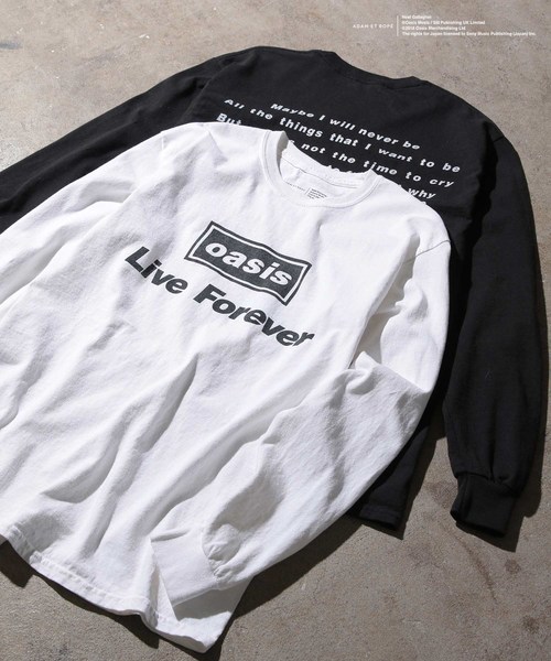 oasis 30th Tシャツ アダム エ ロペ Live Forever 白 oasis 30th Tシャツ アダム エ ロペ Live Forever 白