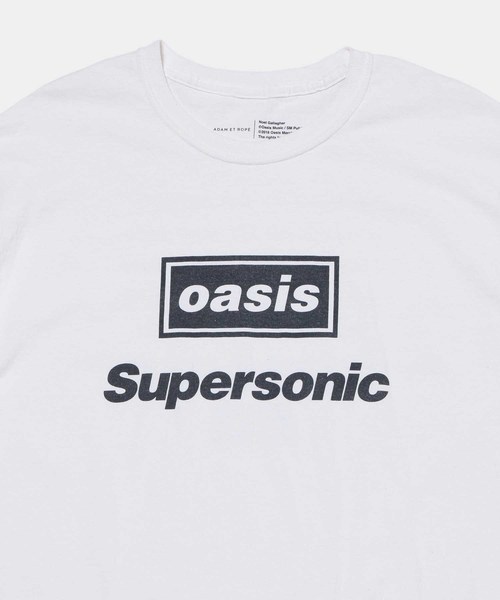 Oasis supersonic Tシャツ アダムエロペ　XL ADAM ET ROPE×Oasis】SupersonicロングTシャツ 長袖 XL ホワイト