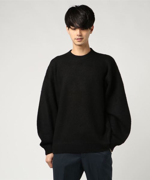 Unfil アンフィル の Unfil キャメル クルーネックニット Men ニット セーター Wear