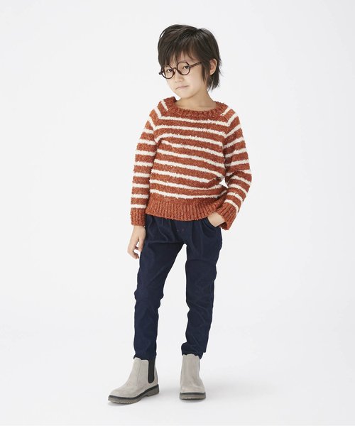 BREEZE（ブリーズ）の「デニムニットタックパンツ 10分丈（その他パンツ・キッズ・ネイビー/ブルー・100/110/90/130/140/120/80）」の8枚目の写真