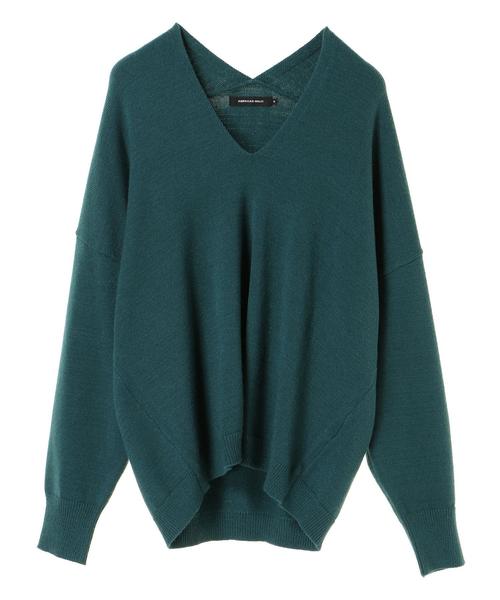 AMERICAN HOLIC（アメリカンホリック）の「・抜け衿ニットプルオーバー（ニット/セーター・レディース・ピンク/ブラック/ベージュ/マスタード/ライトベージュ/グリーン・M/L）」の12枚目の写真