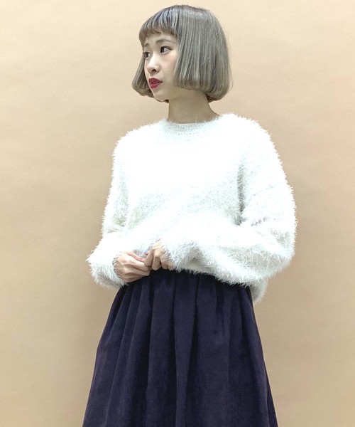 セール ラメフェザープルオーバー ニット セーター E Hyphen World Gallery イーハイフンワールドギャラリー のファッション通販 Zozotown