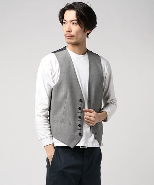 THE SUIT COMPANY(ザ・スーツカンパニー)の「<FORMAL>『CERIMONIA』リバーシブルジレ(ベスト・メンズ・グレー系その他・LL/3L/SS/S/M/L)」の1枚目の写真