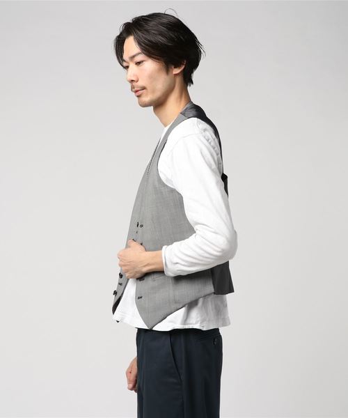 THE SUIT COMPANY(ザ・スーツカンパニー)の「<FORMAL>『CERIMONIA』リバーシブルジレ(ベスト・メンズ・グレー系その他・LL/3L/SS/S/M/L)」の4枚目の写真