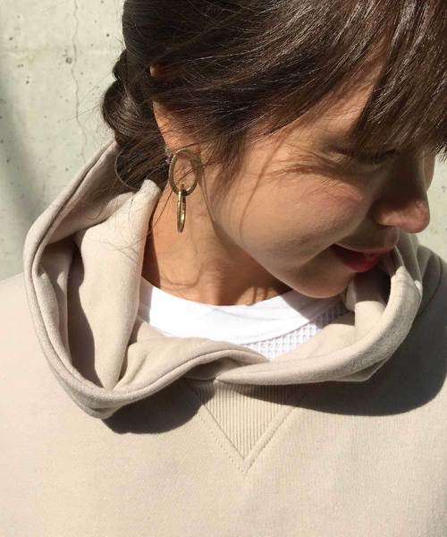 meJane(ミージェーン)の「裏毛フーディ/プルオーバー(パーカー・レディース・ホワイト/グレー/ベージュ/ラベンダー・フリー)」の8枚目の写真