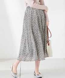 natural couture | 小花柄消しプリーツスカート(スカート)