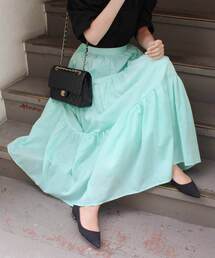 ティアードロングスカート