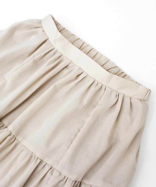 MODE ROBE(モードローブ)の「ティアードロングスカート(スカート・レディース・ホワイト/ブラック/ライトベージュ/カーキ/ミント/パープル/オレンジ・S/M)」の13枚目の写真