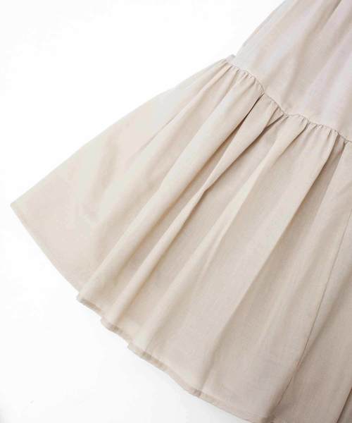 MODE ROBE(モードローブ)の「ティアードロングスカート(スカート・レディース・ホワイト/ブラック/ライトベージュ/カーキ/ミント/パープル/オレンジ・S/M)」の16枚目の写真