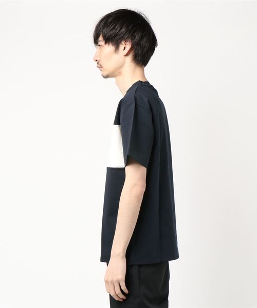 ADAM ET ROPE'（アダムエロペ）の「ポンチラインTシャツ（Tシャツ/カットソー・メンズ・ネイビー/ホワイト・L/M）」の4枚目の写真