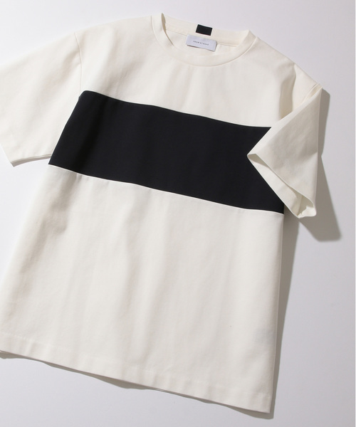 ADAM ET ROPE'（アダムエロペ）の「ポンチラインTシャツ（Tシャツ/カットソー・メンズ・ネイビー/ホワイト・L/M）」の2枚目の写真