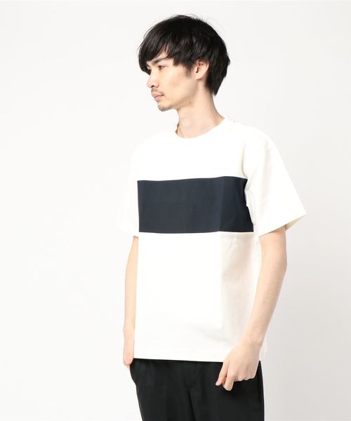 ADAM ET ROPE'（アダムエロペ）の「ポンチラインTシャツ（Tシャツ/カットソー・メンズ・ネイビー/ホワイト・L/M）」の5枚目の写真