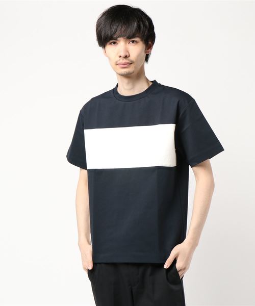 ADAM ET ROPE'（アダムエロペ）の「ポンチラインTシャツ（Tシャツ/カットソー・メンズ・ネイビー/ホワイト・L/M）」の6枚目の写真