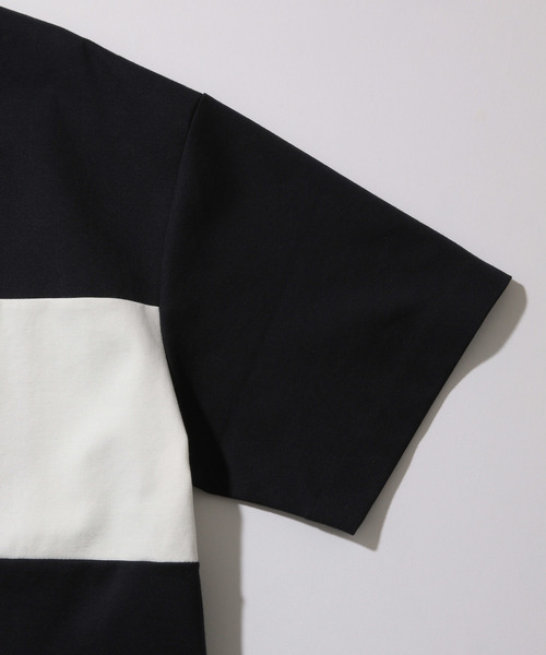 ADAM ET ROPE'（アダムエロペ）の「ポンチラインTシャツ（Tシャツ/カットソー・メンズ・ネイビー/ホワイト・L/M）」の9枚目の写真