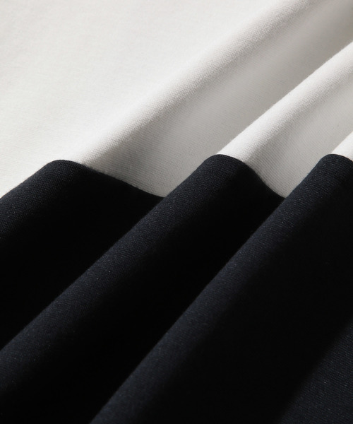 ADAM ET ROPE'（アダムエロペ）の「ポンチラインTシャツ（Tシャツ/カットソー・メンズ・ネイビー/ホワイト・L/M）」の12枚目の写真