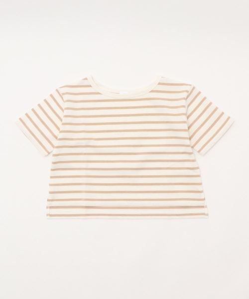 LOWRYS FARM(ローリーズファーム)の「USA20ボーダー 827261(Tシャツ/カットソー・キッズ・ベージュ/オフホワイト/イエロー・LARGE/MEDIUM/SMALL)」の3枚目の写真