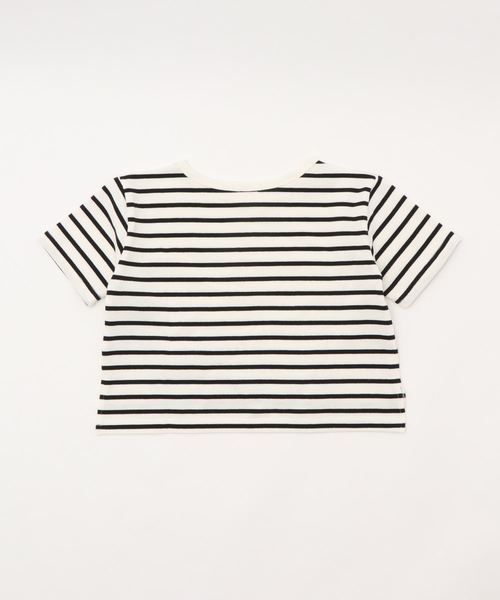 LOWRYS FARM(ローリーズファーム)の「USA20ボーダー 827261(Tシャツ/カットソー・キッズ・ベージュ/オフホワイト/イエロー・LARGE/MEDIUM/SMALL)」の4枚目の写真