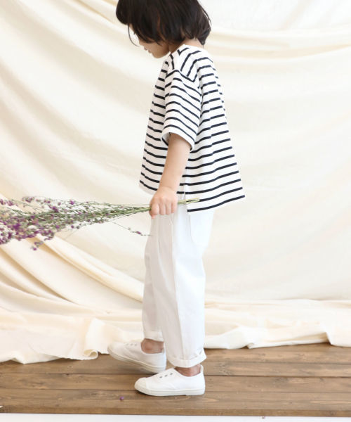 LOWRYS FARM(ローリーズファーム)の「USA20ボーダー 827261(Tシャツ/カットソー・キッズ・ベージュ/オフホワイト/イエロー・LARGE/MEDIUM/SMALL)」の6枚目の写真