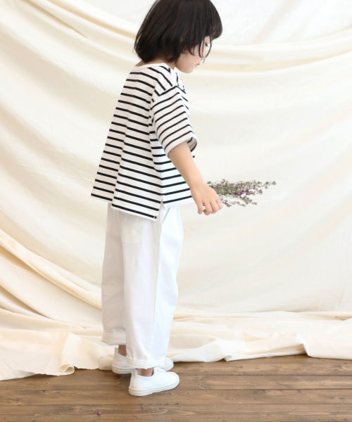 LOWRYS FARM(ローリーズファーム)の「USA20ボーダー 827261(Tシャツ/カットソー・キッズ・ベージュ/オフホワイト/イエロー・LARGE/MEDIUM/SMALL)」の7枚目の写真