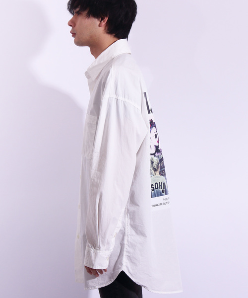 ８(eight)（エイト）の「フォト バックプリント ビッグシャツ オーバーシャツ（シャツ/ブラウス・メンズ・ホワイト/ブラック・FREE）」の16枚目の写真