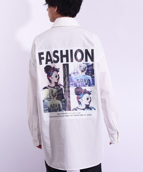 ８(eight)（エイト）の「フォト バックプリント ビッグシャツ オーバーシャツ（シャツ/ブラウス・メンズ・ホワイト/ブラック・FREE）」の18枚目の写真