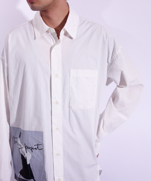 ８(eight)（エイト）の「フォト バックプリント ビッグシャツ オーバーシャツ（シャツ/ブラウス・メンズ・ホワイト/ブラック・FREE）」の21枚目の写真