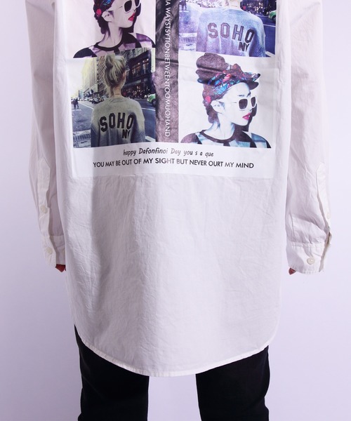 ８(eight)（エイト）の「フォト バックプリント ビッグシャツ オーバーシャツ（シャツ/ブラウス・メンズ・ホワイト/ブラック・FREE）」の19枚目の写真